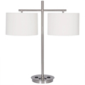 Brushed Nickel 2-Head LED Desk Lamp for Dining Table and Bedside1