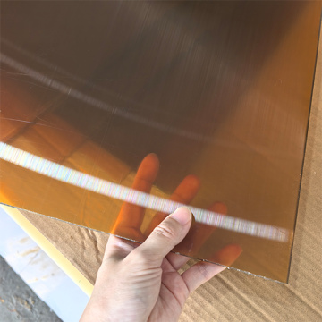 Hoja de PEI de 5-80 mm de espesor: Hoja de plástico PEI Ultem 1000 ámbar para cubiertas protectoras de semiconductores