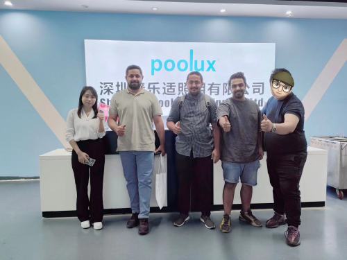 Poolux Welcomes Clients for a Tour of Its State-of-the-Art Pool Light Manufacturing Facility