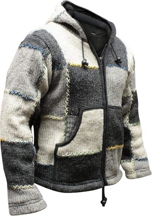 Fashion in Autumn Grey and White Wool Labing Fail Fail