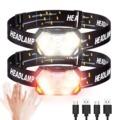 USB Rechargeable 9 LED 6 Modes Headlamp with Red Lighting1
