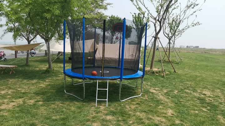 Outdoor Trampoline with Ladder