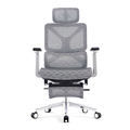 Comfortable Reclining Office Chair with Lumbar Support, Mesh Back, and Footrest for Relaxation and Ergonomic Support1