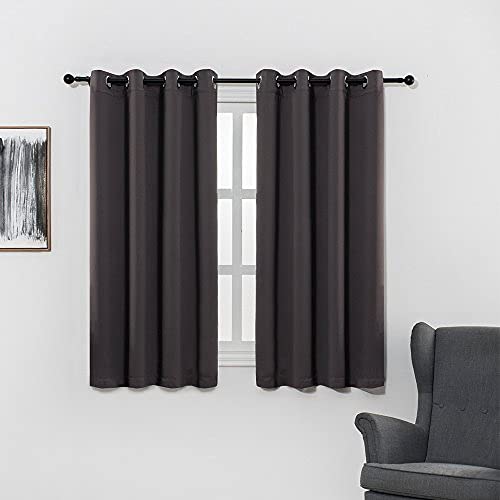 grey plain blackout curtain