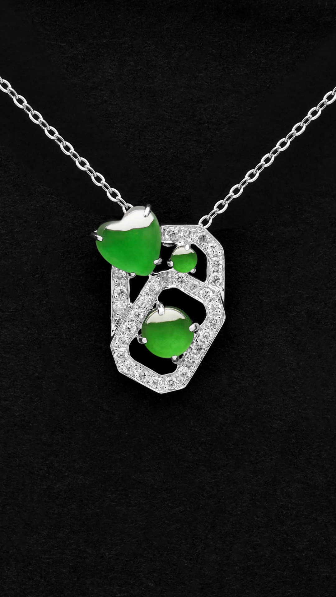 Neue Design-Trends High-End-Qualität natürlicher Jadeit Jade 18k Gold Diamond Schöne grüne Farbe eisiges Jadeit-Anhänger Charms1