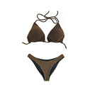 Sparkling Brazilian Women's Triangle Bikini Swimwear: The Micro Swimsuit Experience with Glitter Fabric1