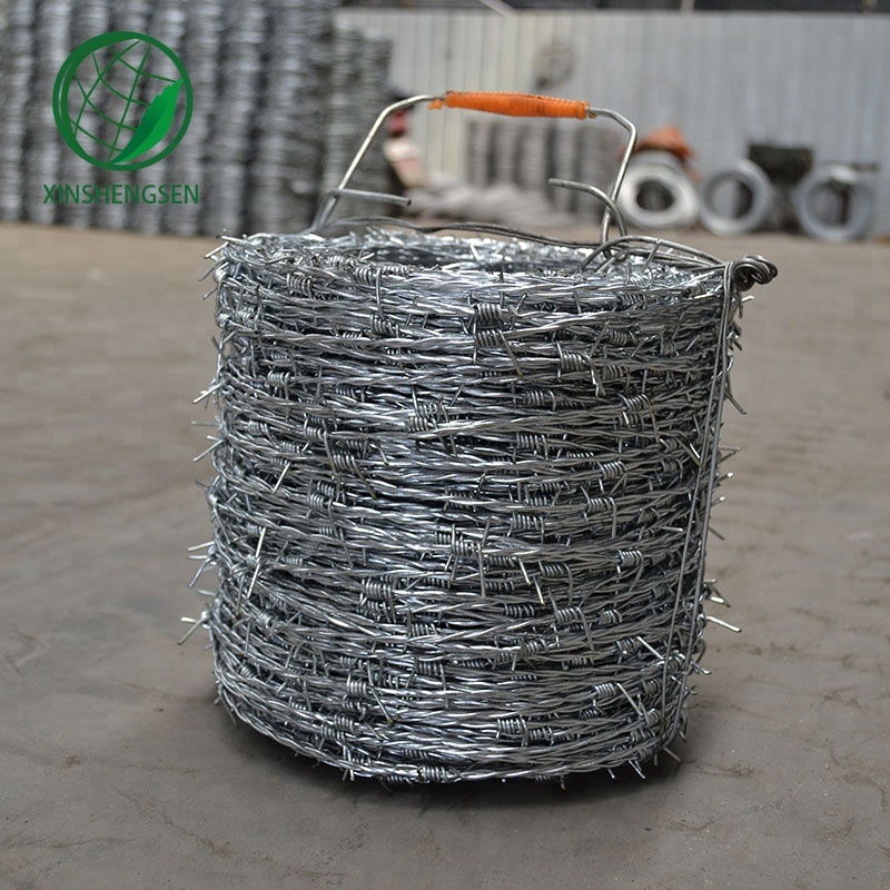 21kg/rolo arame farpado galvanizado para o 브라질 바브 와이어 울타리 철조망 1