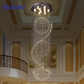 Modern Crystal Chandelier: Custom Hotel LED Hanging Pendant Lights for Luxury Staircase Ceiling Lighting1
