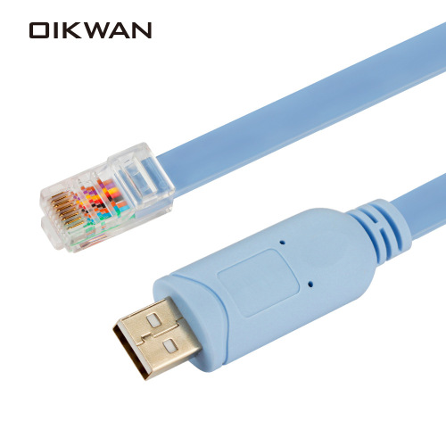 ¿Cuáles son las características del cable serie USB a RJ45?