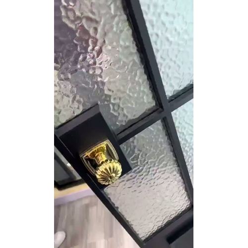 видео двери в стиле ретро с черным стеклом