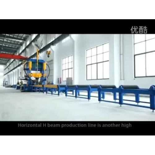 Horizontal H beam assembly machine