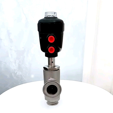 stainless steel three-way thread clamp connection reversing and diverting Pneumatic Angle seat valve1