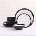 Dehua Ceramic Matte Black Dinner Plate Set Porcelain Dinnerware Sets1