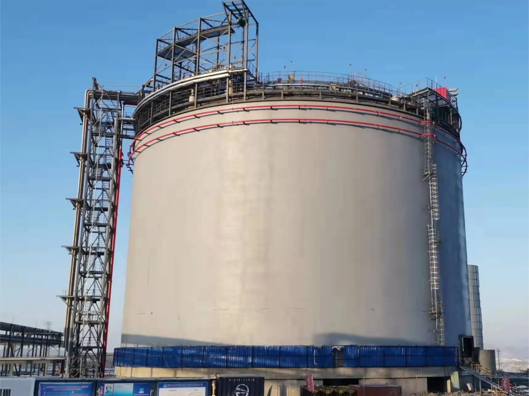Congratulations on the construction of the large storage tank!