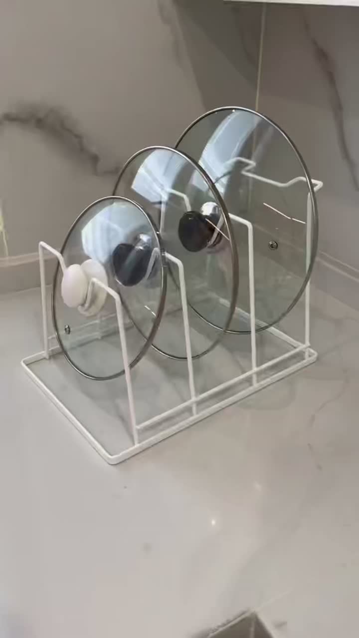 Suporte para tampa de panela (revestimento em spray branco