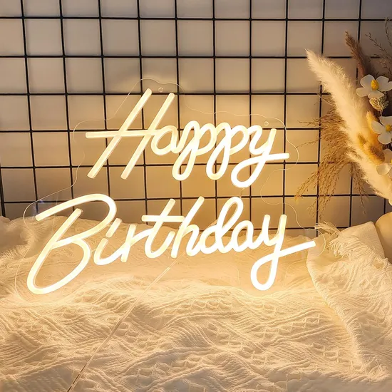 Señal de neón de LED vibrante para divertidas celebraciones de cumpleaños1