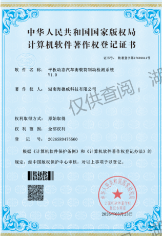 Computer Software Copyright Registration Certificate