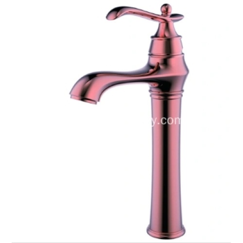 Élégance diversifiée: robinets de bassin froid simple en or rose et robinets de bassin à trou simple noir élégant