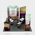 Customizable 10x10ft / 3x3m Portable Exhibition Booth with Tension Fabric and Aluminum Stand1