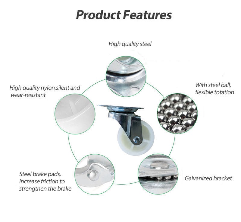 nylon swivel caster wheel