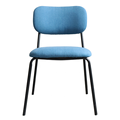 Affordable Retro Fabric Dining Chair with Metal Frame1