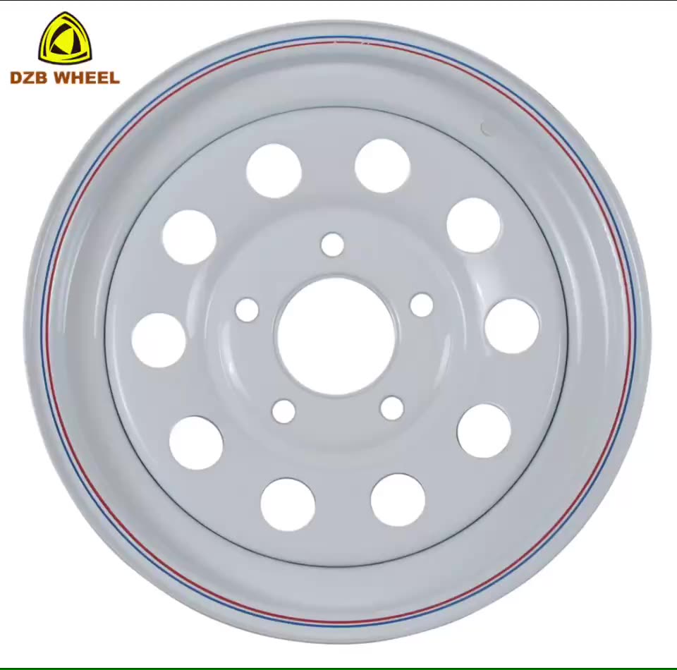 Meistverkaufte 10 modulare Chromräder Hub -Abdeckung 14x5 5x114.3 Stahlanhängerräder1