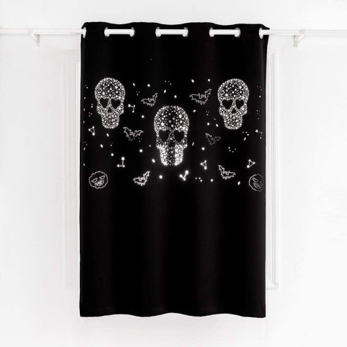 Skull hollowed out curtain video