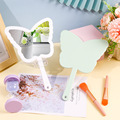 Travel Handheld Butterfly Shaped Makeup Mirror1