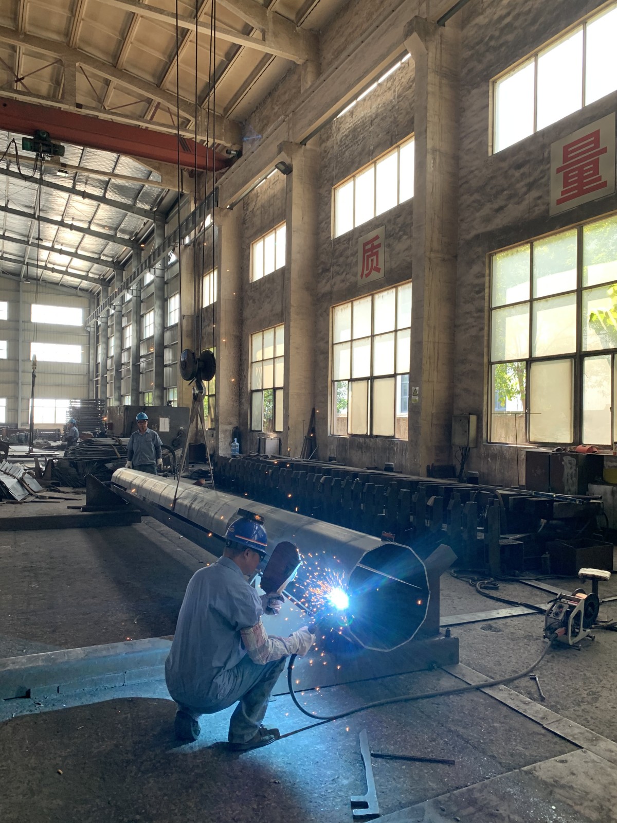 transmission steel pole production process