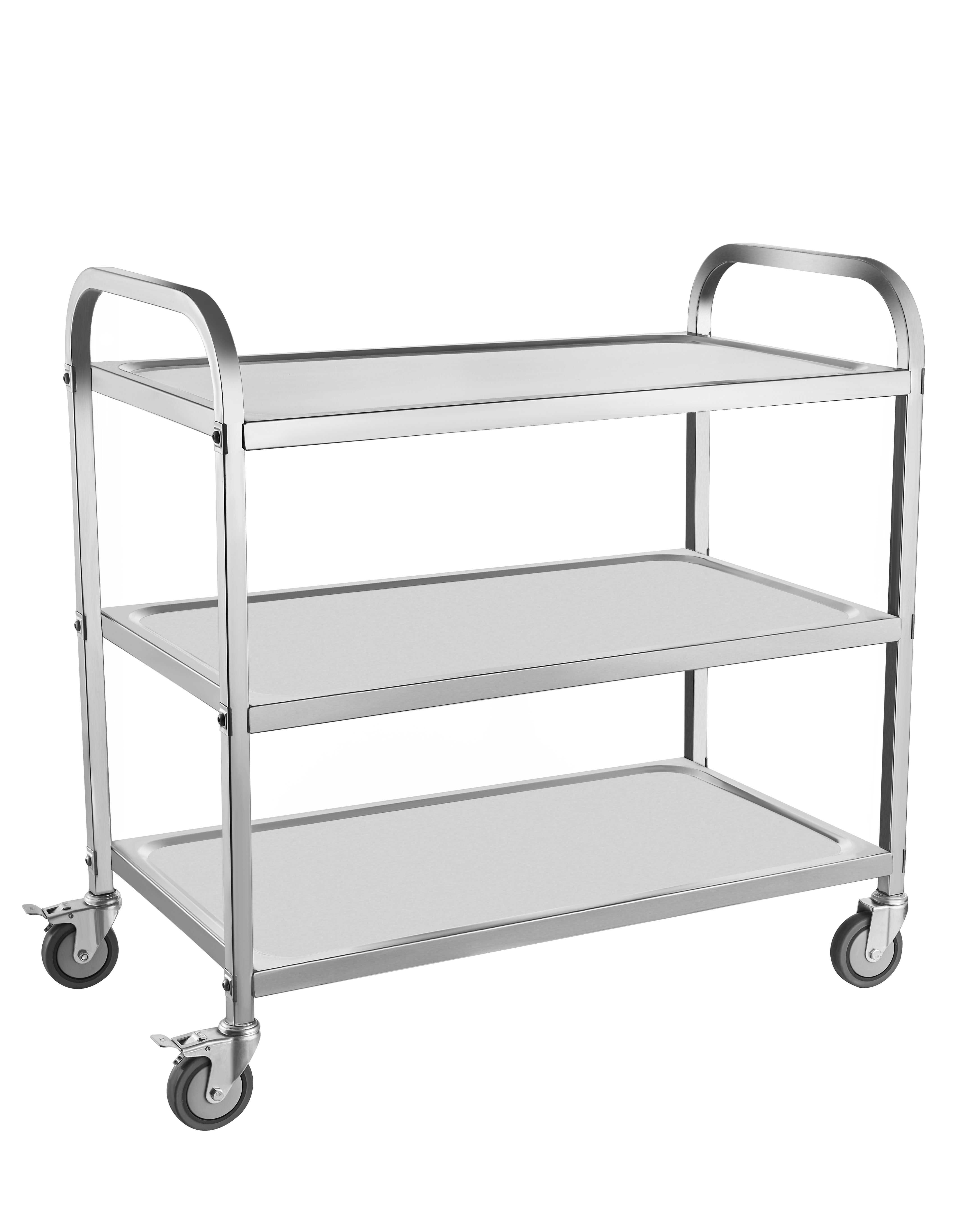 SS304 Square Tube Room Service Food Cart Trolley