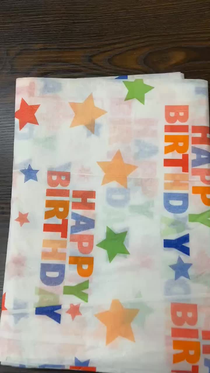 pe tablecloth for birthday party