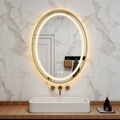 Oval-Shaped LED Illuminated Smart Bathroom Mirror with Aluminum Alloy Frame1