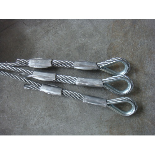 wire rope end for suspended platform