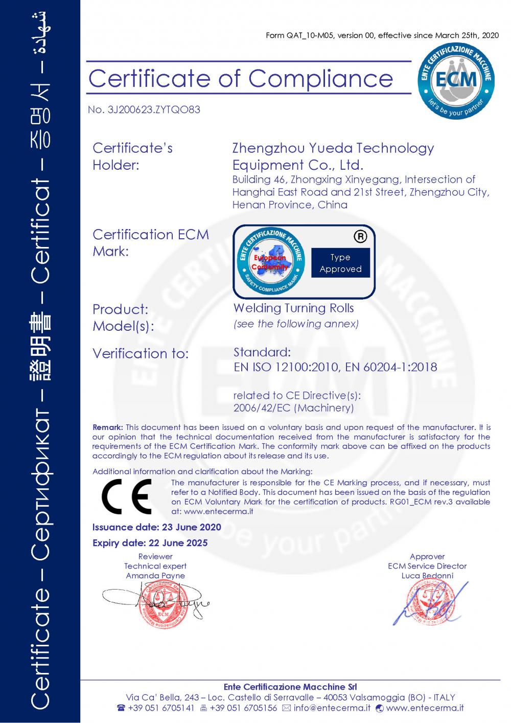 Certificate of Compliance