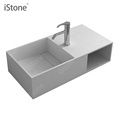 Solid Surface Composite Stone Rectangle Wall-Mounted Basin WD38371