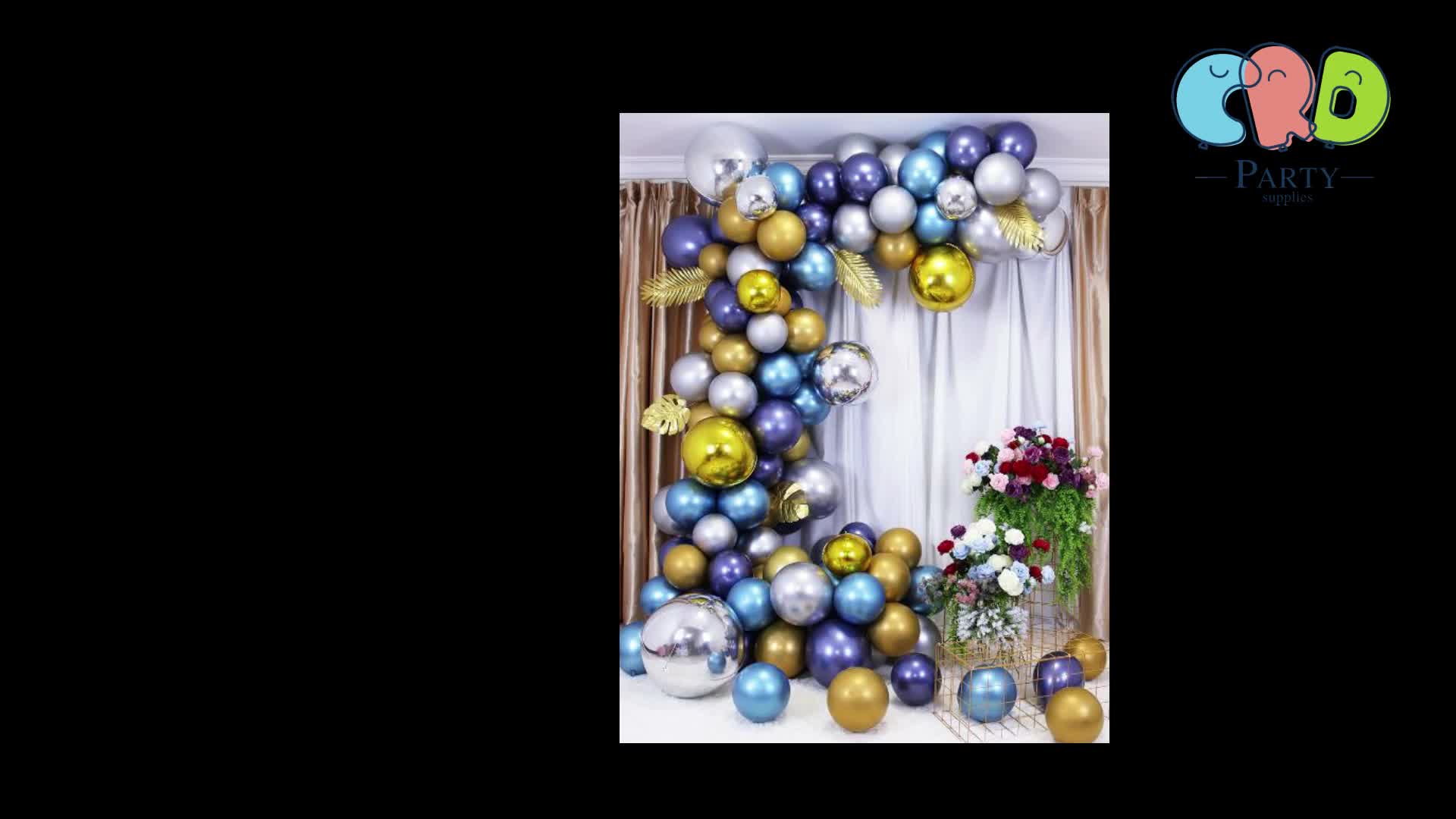 100 Custom China Mylar 12 "μεταλλικό λατέξ Globos σε χύδην χονδρικής προμηθευτής παρασκευαστής διακόσμησης γενεθλίων