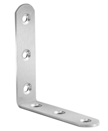 L-shaped stainless steel corner bracket