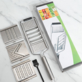 4-in-1 Multipurpose Vegetable Slicer, Peeler, and Grater Kitchen Tool - Stainless Steel Design for Efficient Food Preparation1