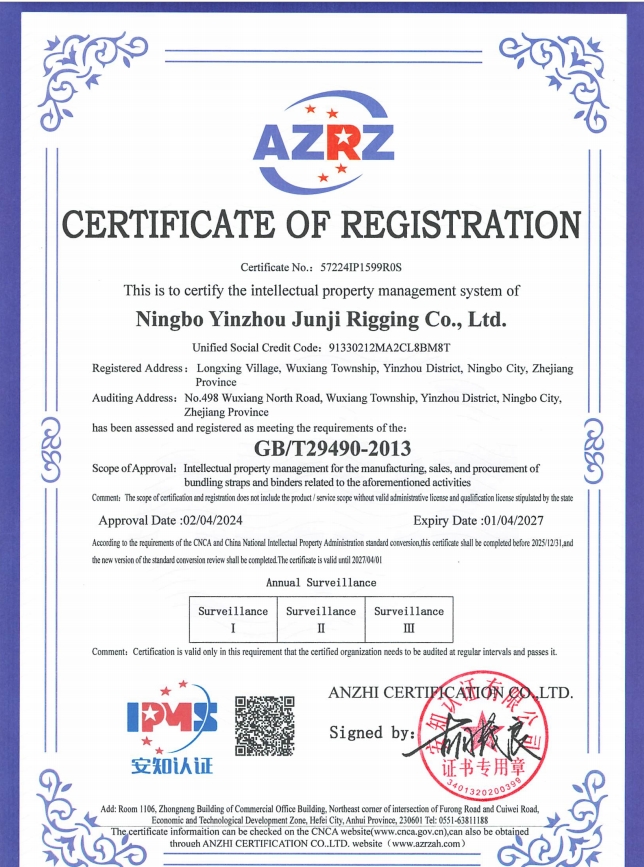 Intellectual property management certificate