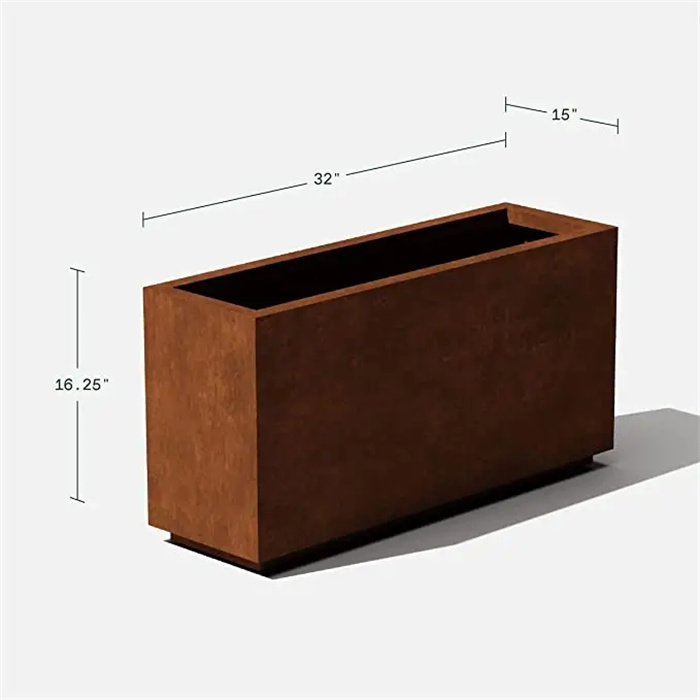 Steel Rectangular Planter 