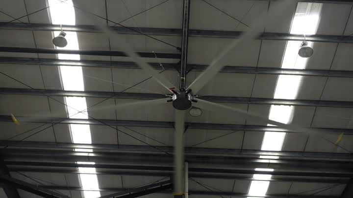 Large permanent magnet ceiling fan with high power