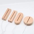 Wholesale Solid Wood LED Display Night Light Base Holder Stand for DIY Acrylic Lamp1
