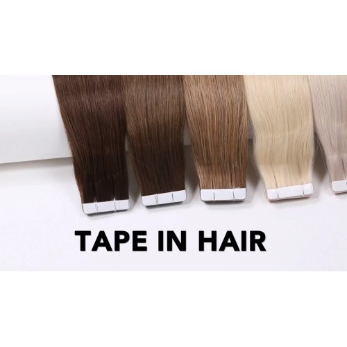 Wholesale invisible tape hair mini flower real hair extension vendors 4c tape in extensions hair extension packaging1