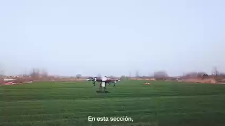 Planejamento de campo e edição do tutorial de drones pulverizadores