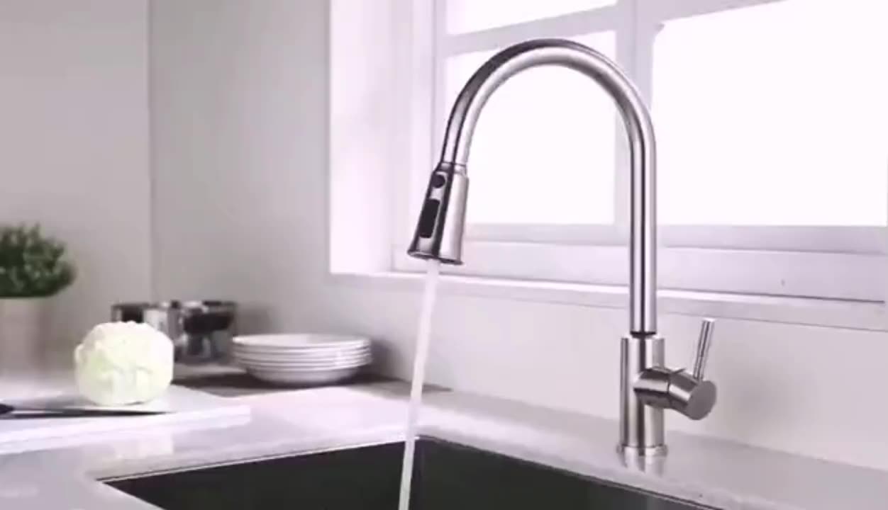 Touch Sensor Pull Down Kitchen Faucet