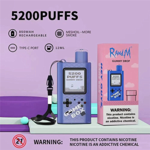 1: Game Randm mới Hộp 5200 Puffs Pod dùng một lần