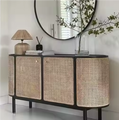 Nieuwe stijl hoogwaardige Noordse stijl bijboarden Natural Storage Display TV Tool woonkamer Rattan houten kast1