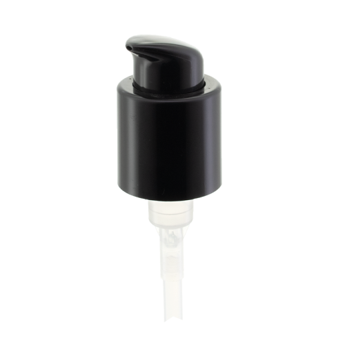 28/410 Γυαλιστερή Μαύρη Αντλία Λοσιόν με Διαφανές Επικάλυψη