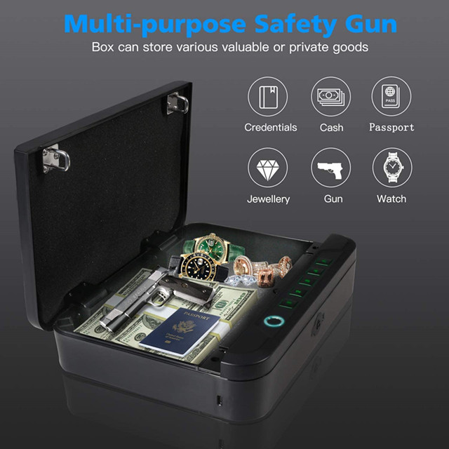 HP400 Smart Bluetooth  Fingerprint Gun Safe Box