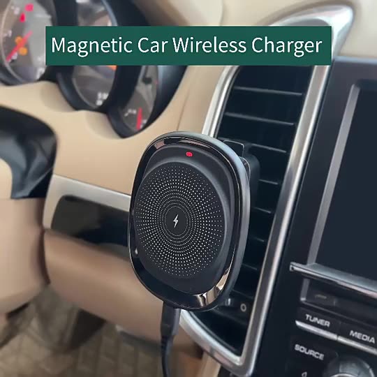 2023 15W Magnetic Car Wireless Fast Fone Charger Car Bellows Navigation Charger Holder Wireless Charger1